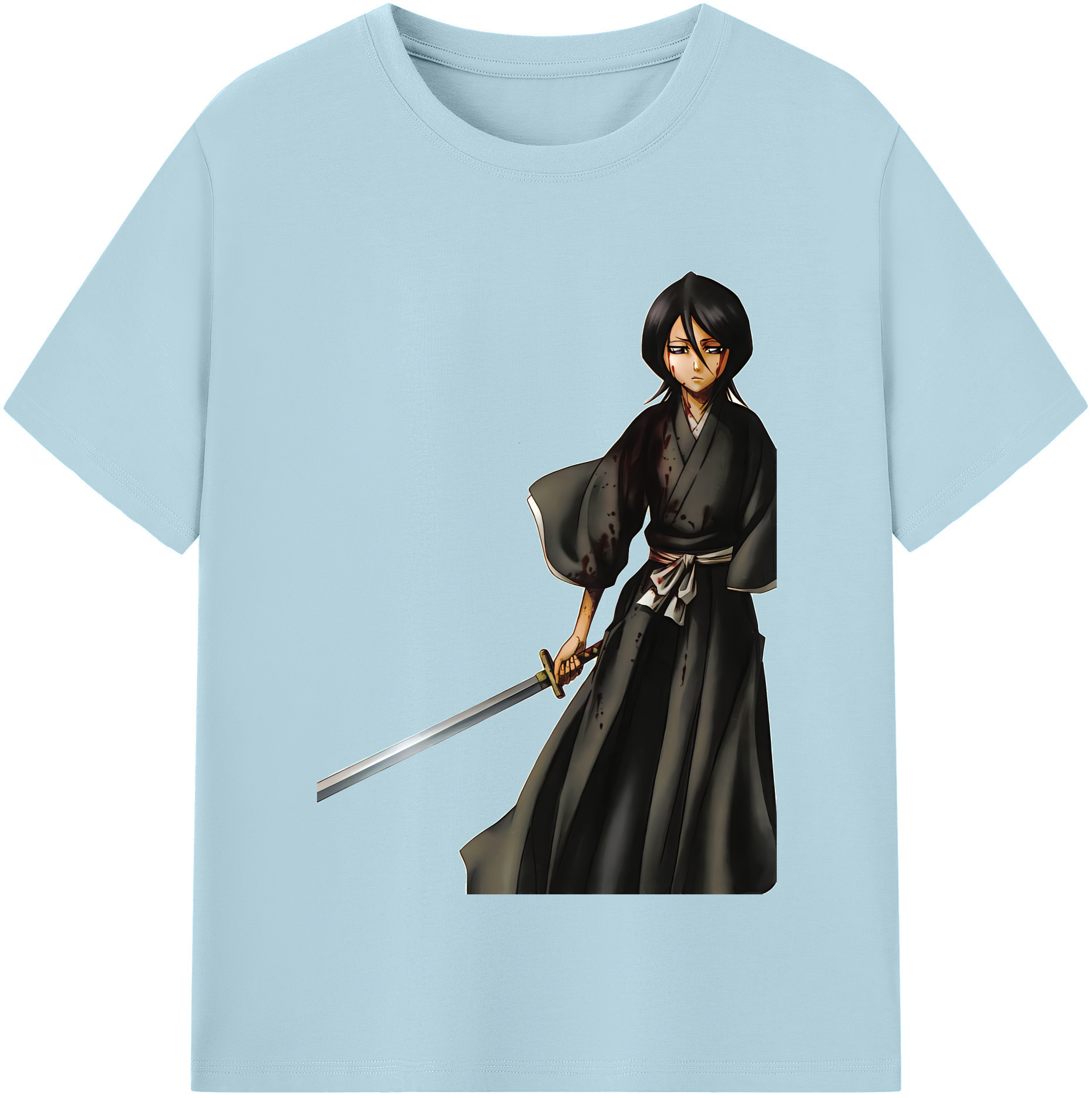 （画像用） ブリーチ 朽木ルキア BLEACH Kuchiki Rukia 綿100％半袖Tシャツ（フロントプリント）